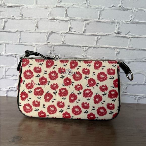 Coach Nolita 19  Red Floral zipping with free unbranded chain extenter CBM74 NWT main image 4